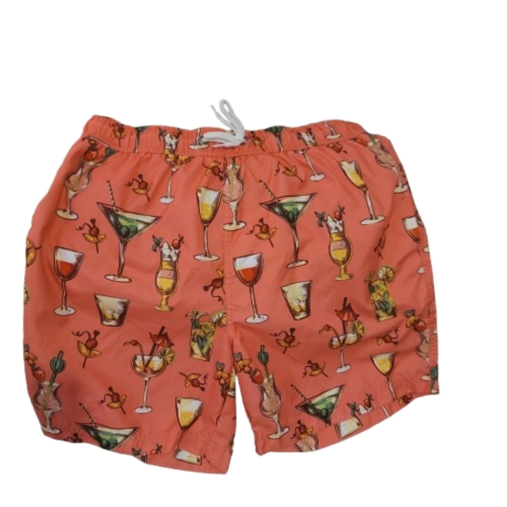 US SURF CLUB Swim Trunks pink Drinks Martini Wine Mabhattan Pina Colada XL